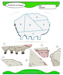 okul öncesi çocuklar için Puzzle çalışma sayfaları